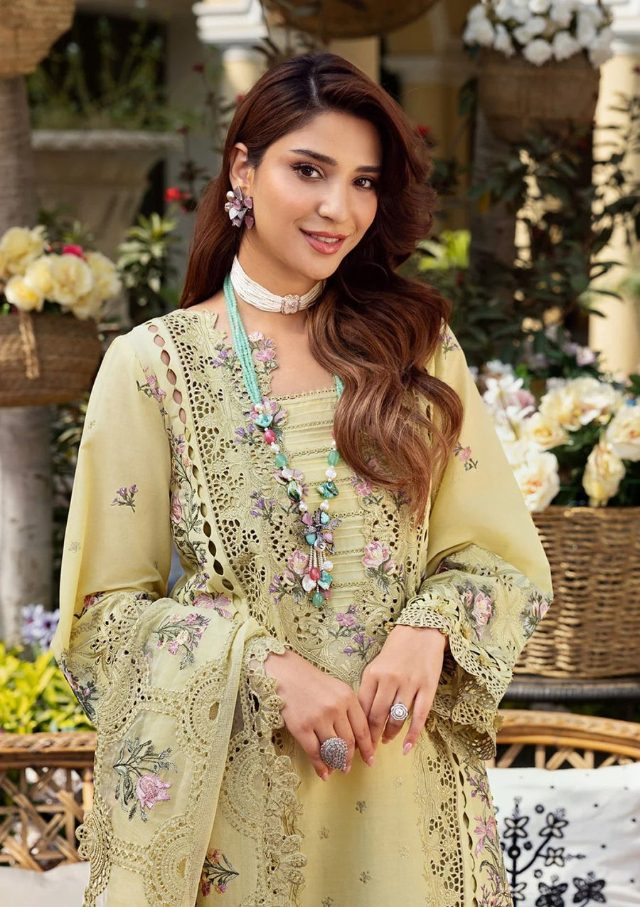 ELAF Premium Chikankari Lawn 3-Piece Embroidered Suit with Khaddi Net Dupatta