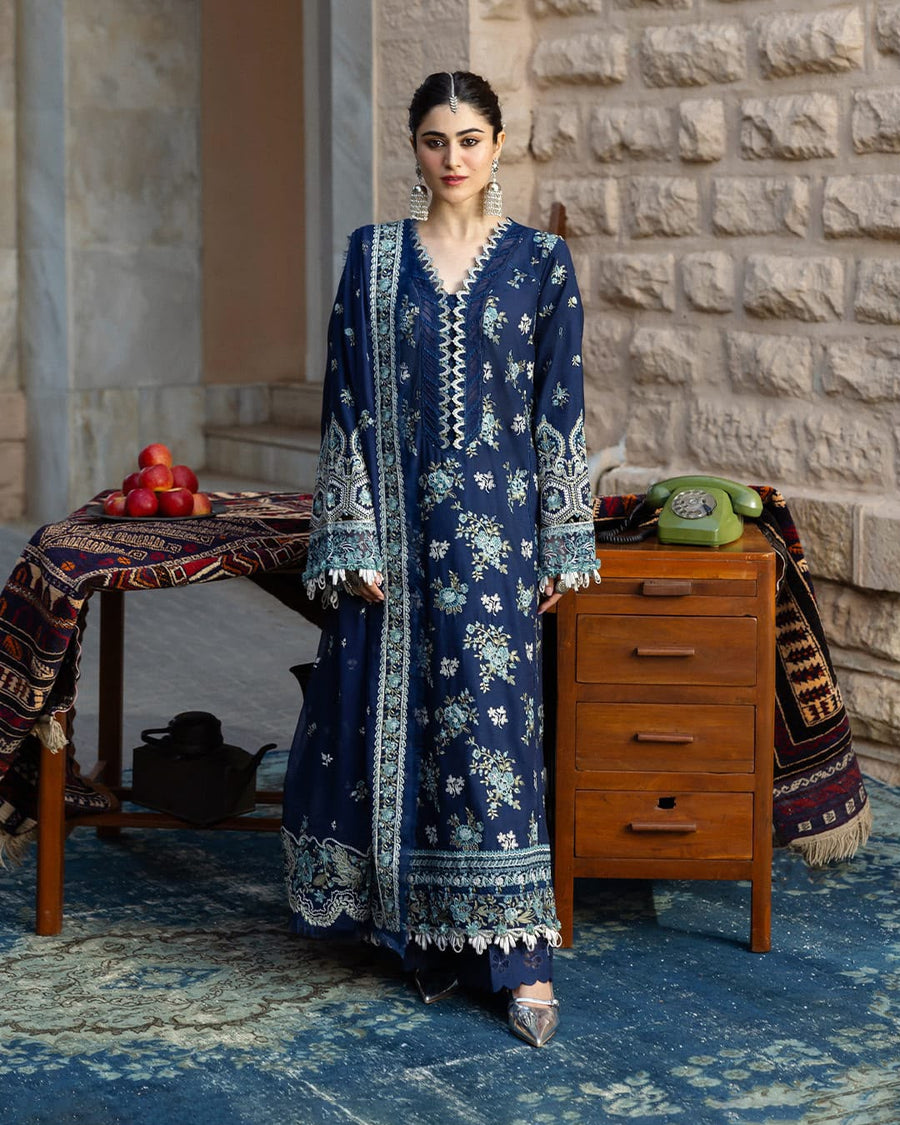 KAHF Premium Air-Jet Dhanak 3-Piece Embroidered Suit (Code: NF 436)