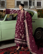 KAHF Premium Air-Jet Dhanak 3-Piece Embroidered Suit (Code: NF 436)