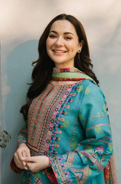 COCO by Zara Shahjahan Premium Dhanak 3-Piece Embroidered Suit (Code: NF 1228)