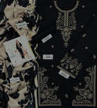 MOHAGNI Winter Collection – 3-Piece Heavy Embroidered Air-Jet Dhanak Suit with Woolen Shawl (Code: NF 1318)