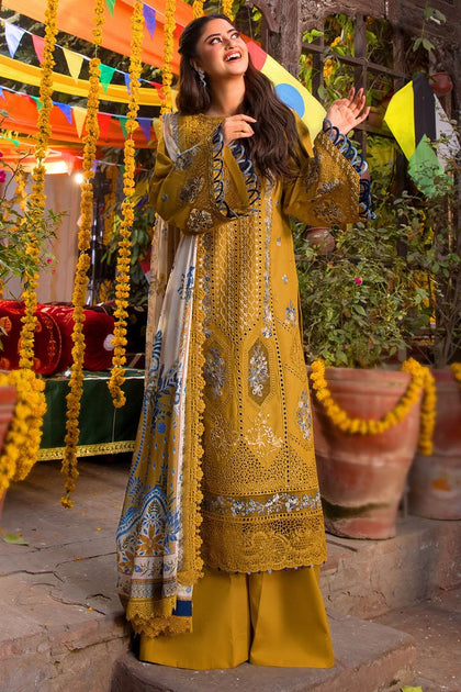 Naqshkar Luxury Winter Collection – Premium Air-Jet Dhanak 3-Piece Chikankari Suit with Cutwork Woolen Shawl