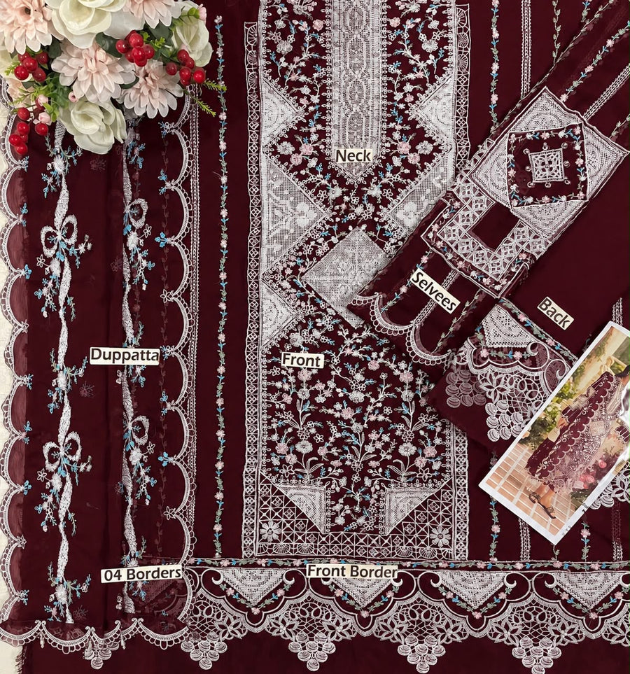 Freesa-17 – Elegant Maroon 3-Piece Suit