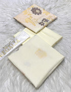 Premium Off-White Jacquard Cambric 3-Piece Unstitched Collection