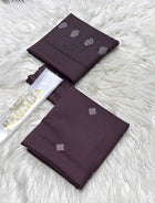 Premium Dark Plum Jacquard Cambric 3-Piece Unstitched Collection
