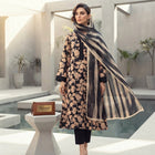 Bareezé Luxe Bloom — Premium 3-Piece Printed Lawn Suit with Stylish Striped Dupatta