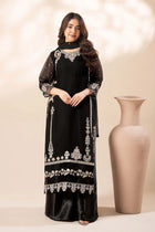 Agha Noor Luxury Chiffon Embroidered - Black